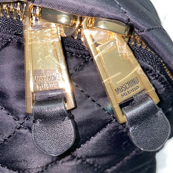 Moschino Black Diamond Quilted logo backpack New!💕 - Picture 12 of 14